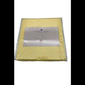 Northern Nights 400TC 100% Cotton Printed Sheet Set Yellow Floral